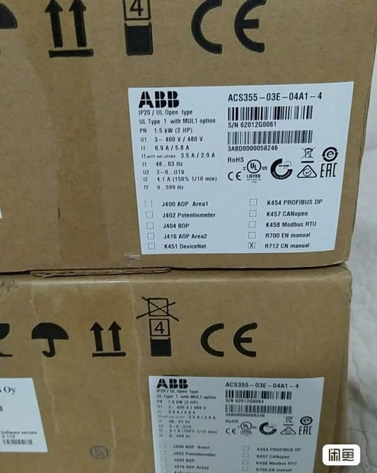 New 1PC ABB ACS355-03E-04A1-4 380V 1.5KW Inverter Expedited Shipping