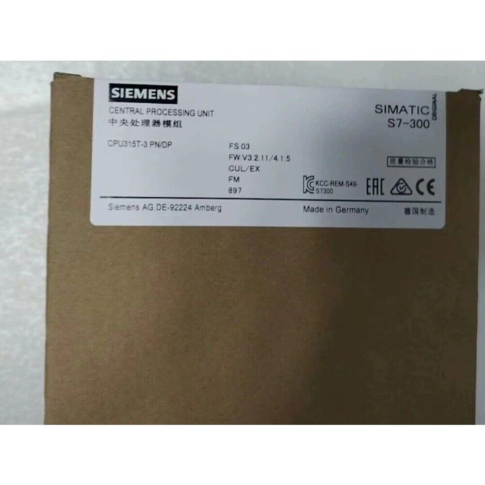 New Siemens 6ES7315-7TJ10-0AB0 S7-300 CPU 315T-3 PN/DP 6ES7 315-7TJ10-0AB0