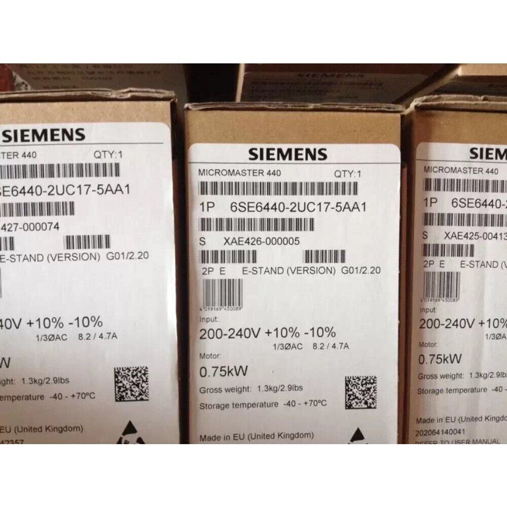 New Siemens 6SE6440-2UC17-5AA1 MICROMASTER440 without filter 6SE6 440-2UC17-5AA1