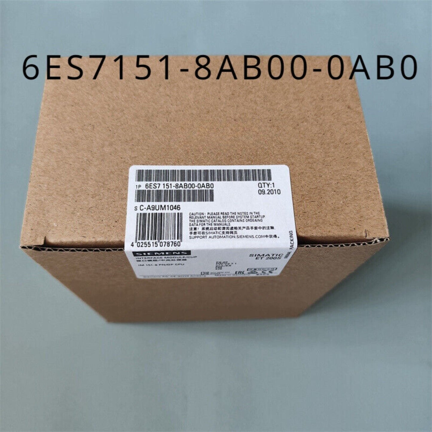 New Siemens DP IM151-8 PN/DP CPU f ET200S 6ES7151-8AB00-0AB0 6ES7 151-8AB00-0AB0