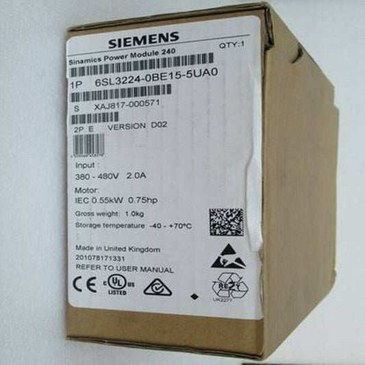 New Siemens G120 PM 240 Power Module 6SL3224-0BE15-5UA0 6SL3 224-0BE15-5UA0