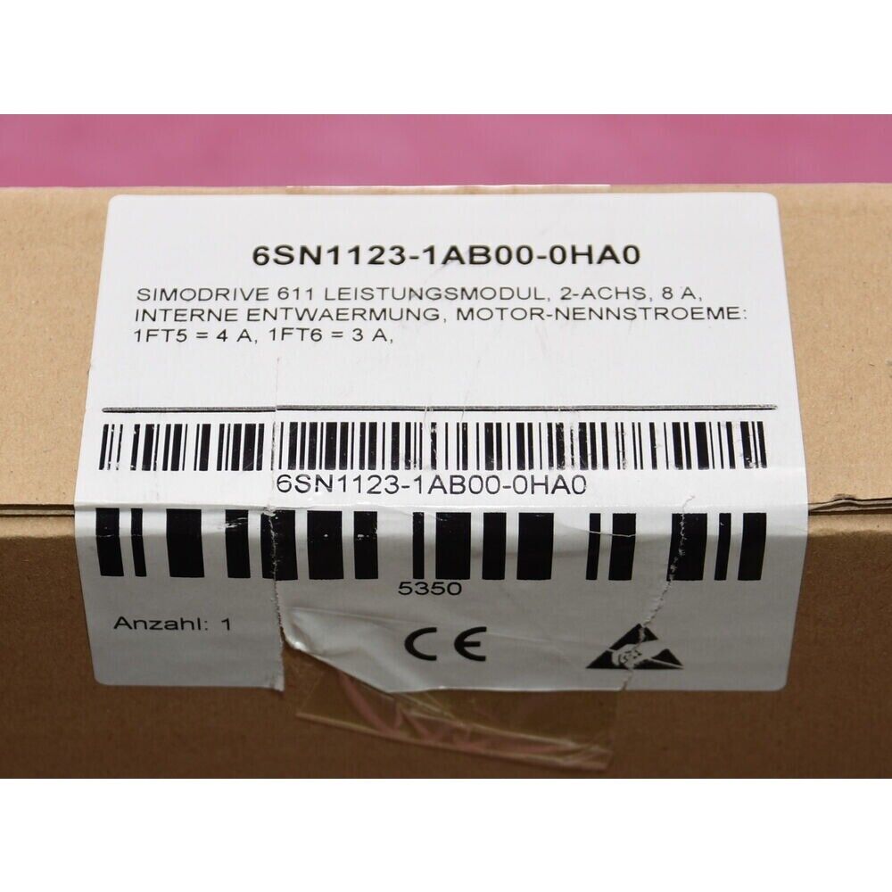 New Siemens 6SN1123-1AB00-0HA0 SIMODRIVE 611 power module 6SN1 123-1AB00-0HA0