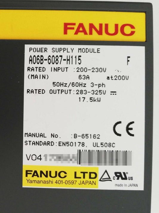 1PC NEW FANUC POWER SUPPLU MODULE A06B-6087-H115 FREE EXPEDITED SHIPPING DHL / UPS / FedEx