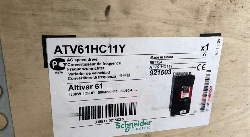 Schneider ATV61HC11Y 110KW Schneider Electric ATV61HC11Y New Frequency Converter UPS / DHL / Fedex