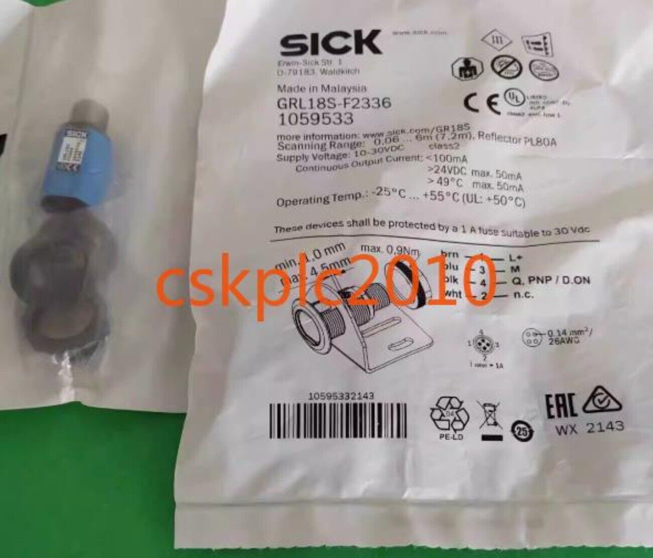 1PCS New original SICK photoelectric sensor GRL18S-F2336 1059533 in stock