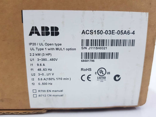 ABB ACS150-03E-05A6-4 INVERTER MICRO DRIVE Free Shipping US Stock