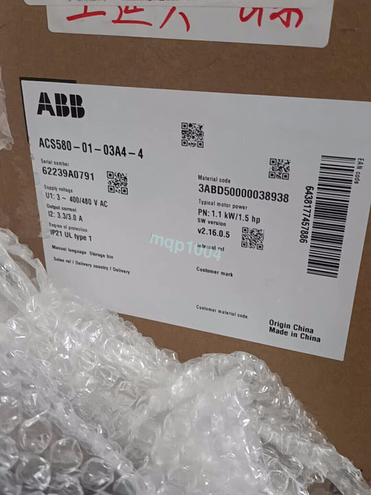 New ABB Inverter ACS580-01-03A4-4 ACS5800103A44 Expedited Shipping