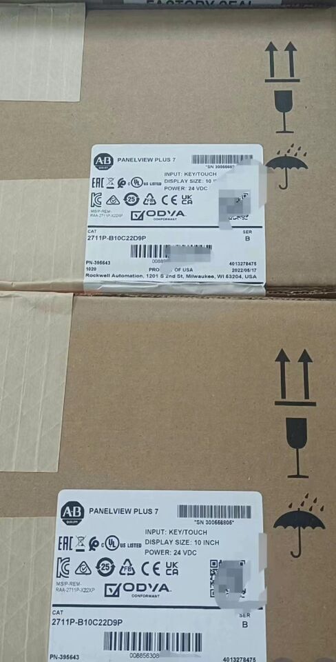 New 2711P-B10C22D9P/B Allen Bradley Panel View Plus 7 SER B Touch Screen DHL / UPS / FedEx