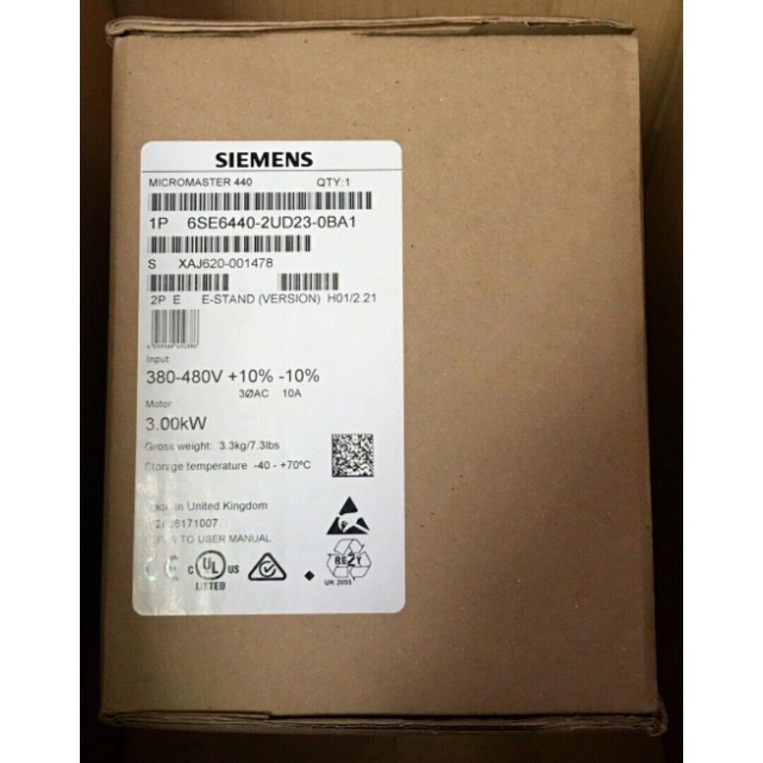 New Siemens 6SE6 440-2UD23-0BA1 6SE6440-2UD23-0BA1 MICROMASTER440 without filter