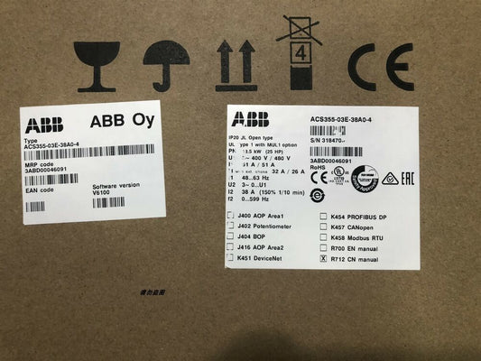 New 1PC ABB ACS355-03E-38A0-4 Inverter 18.5KW ACS35503E38A04 Expedited Shipping