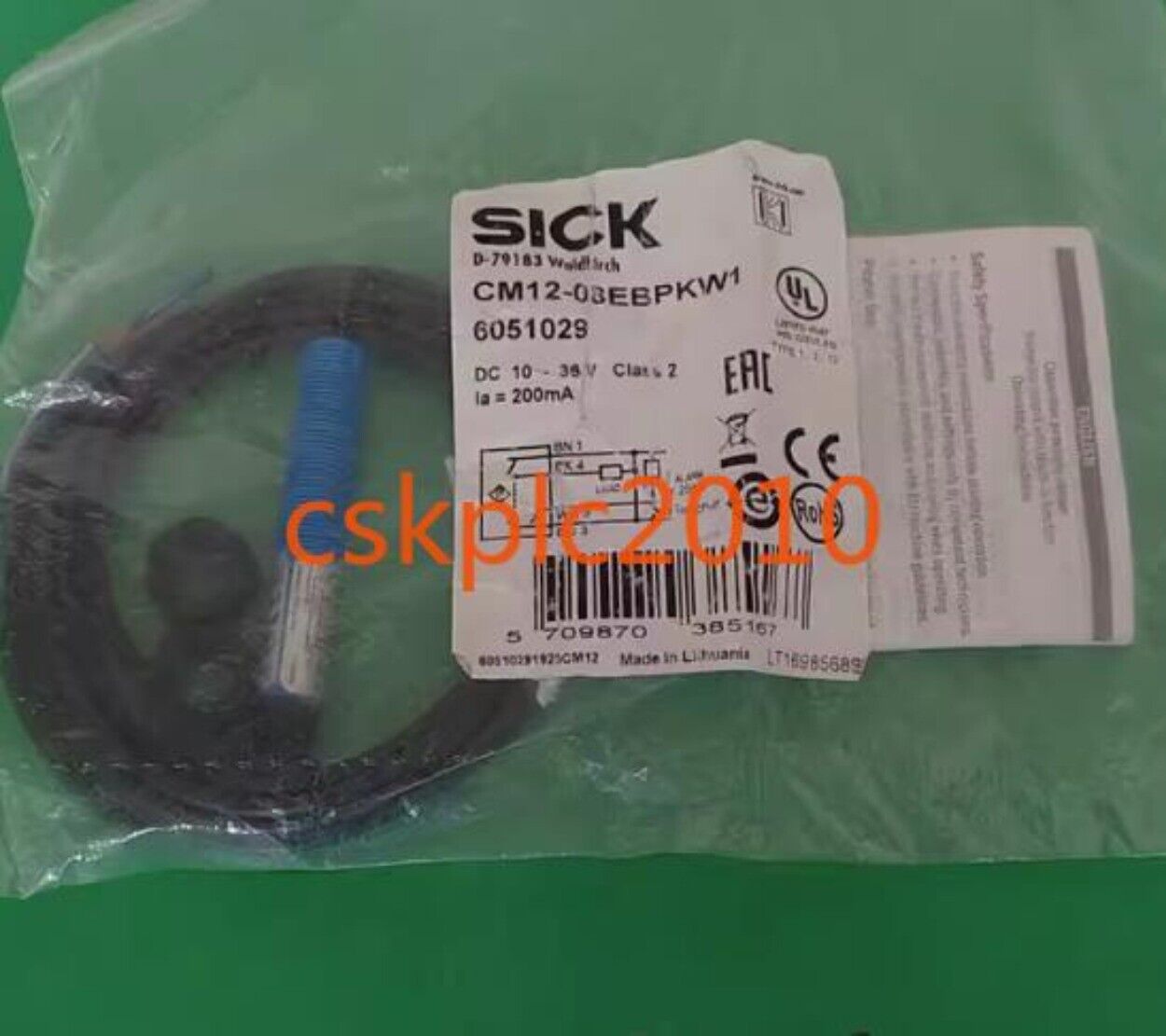 1PCS New original SICK proximity switch CM12-08EBP-KW1 6051029 in stock