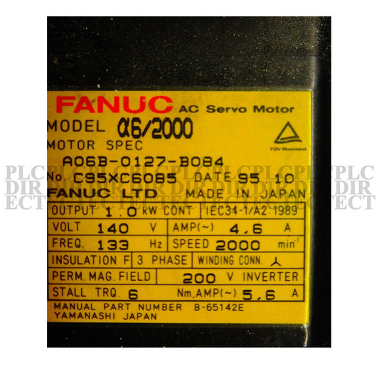 USED Fanuc A06B-0127-B084 Servo Motor