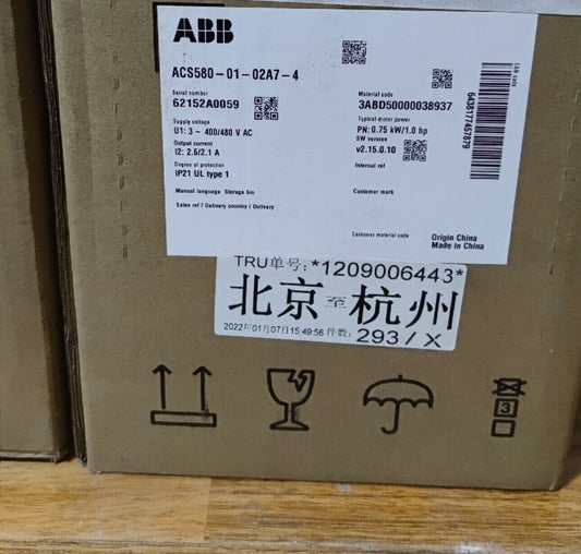 ACS580-01-02A7-4 brand new ABB Frequency converters ，fast shipping，free shipping