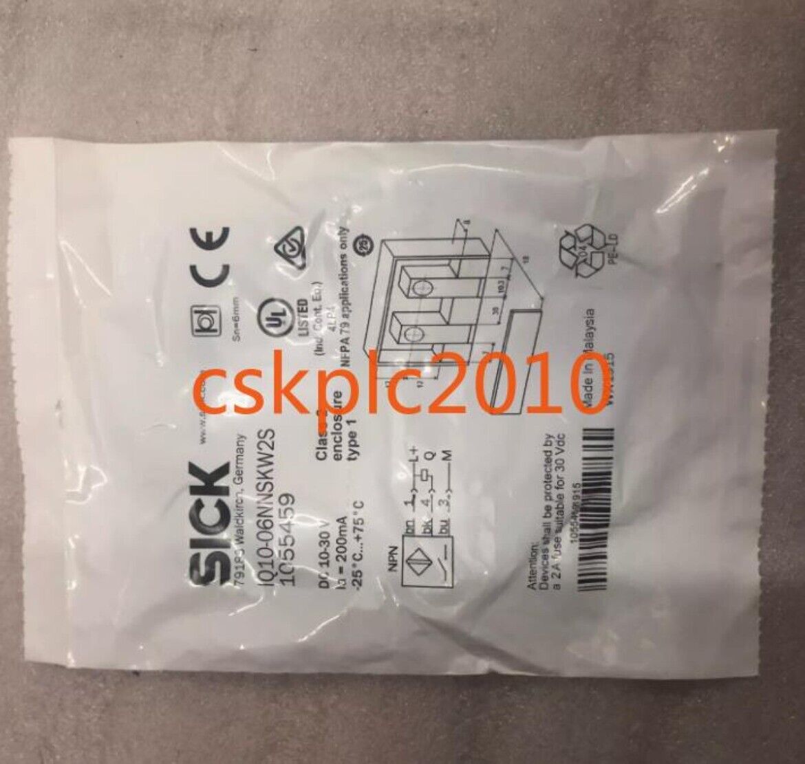 1PCS New original SICK proximity switch IQ10-06NNSKW2S 1055459