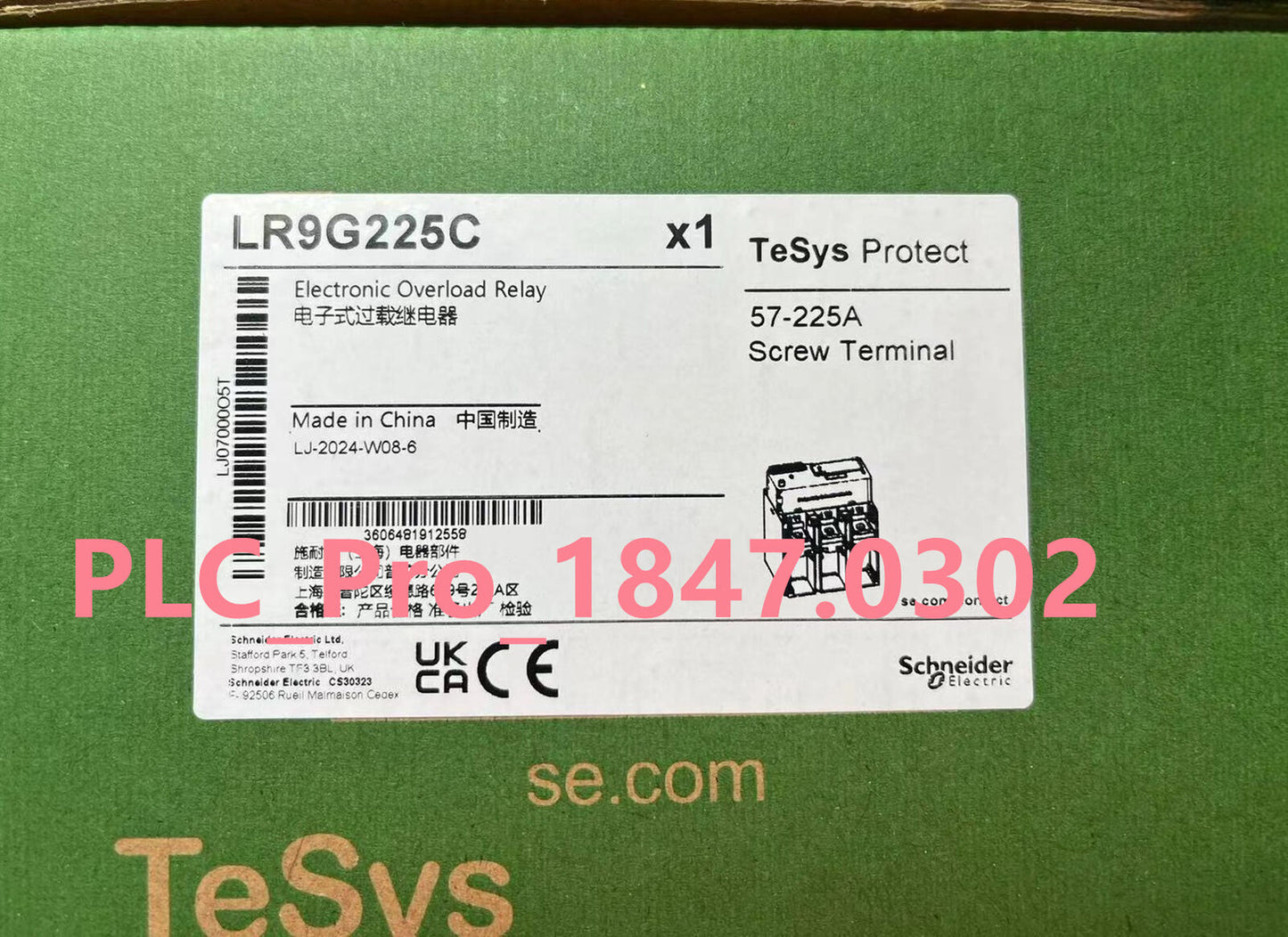 LR9G225C NEW schneider LR9G225C Electronic thermal overload relay Fast delivery