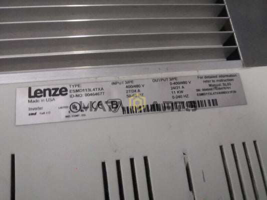 one Used Lenze inverter ESMD113L4TXA 11KW