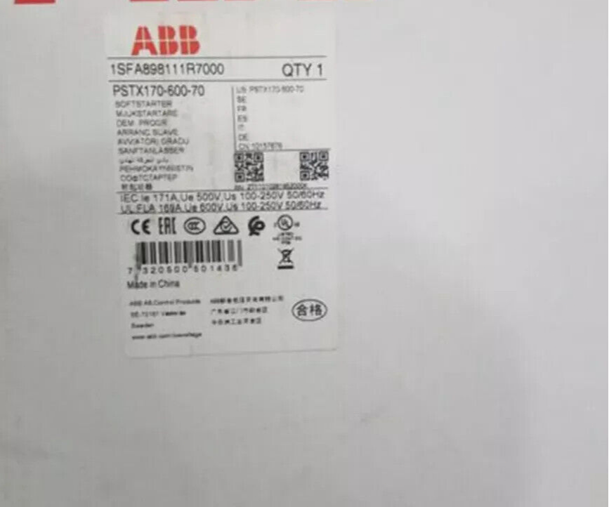 PSTX170-600-70 ABB Soft Starter New In Box Spot Goods！UPS Expedited Shipping