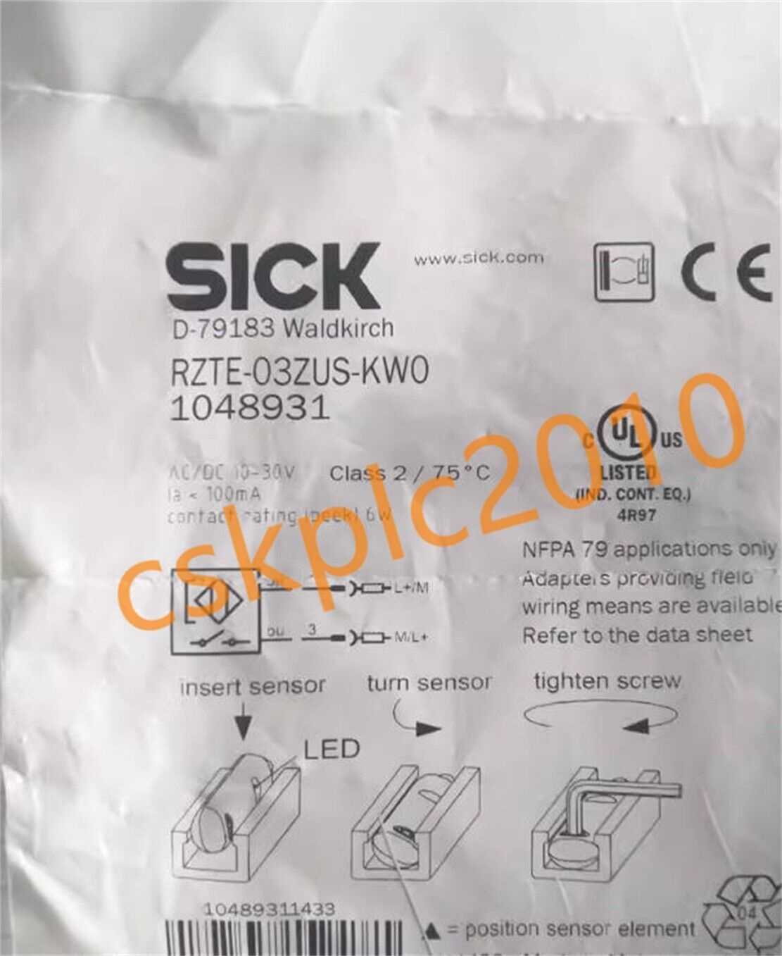 1 PCS NEW IN BOX SICK Magnetic switch sensor RZTE-03ZUS-KWO 1048931