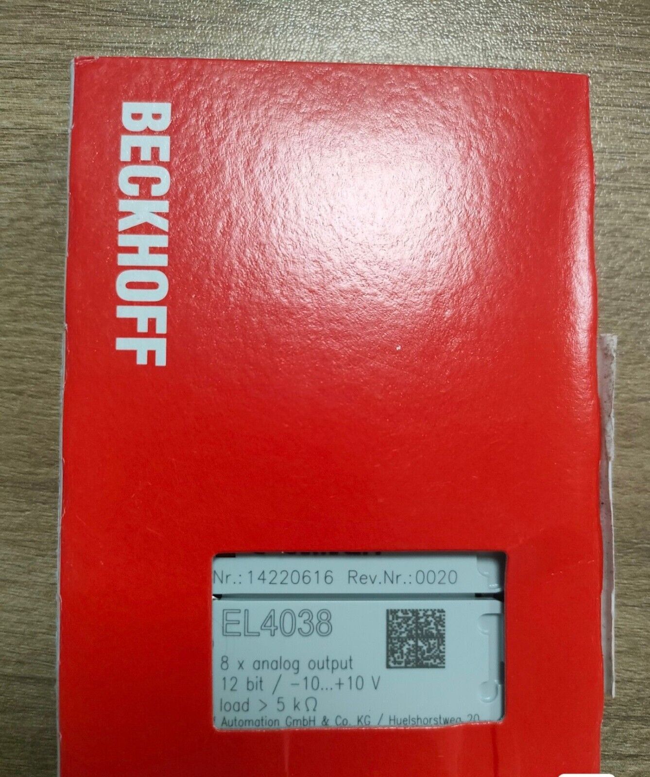 NEW BECKHOFF EL4038 PLC MODULE EL4038 FREE EXPEDITED SHIPPING DHL / UPS / FedEx