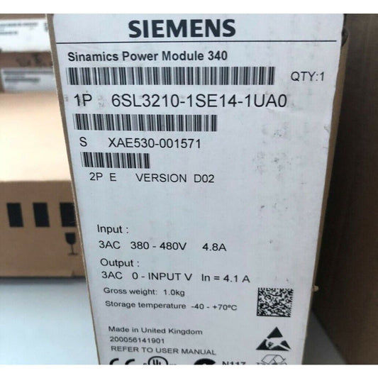 New Siemens 6SL3210-1SE14-1UA0 6SL3 210-1SE14-1UA0 converter Power Module PM340