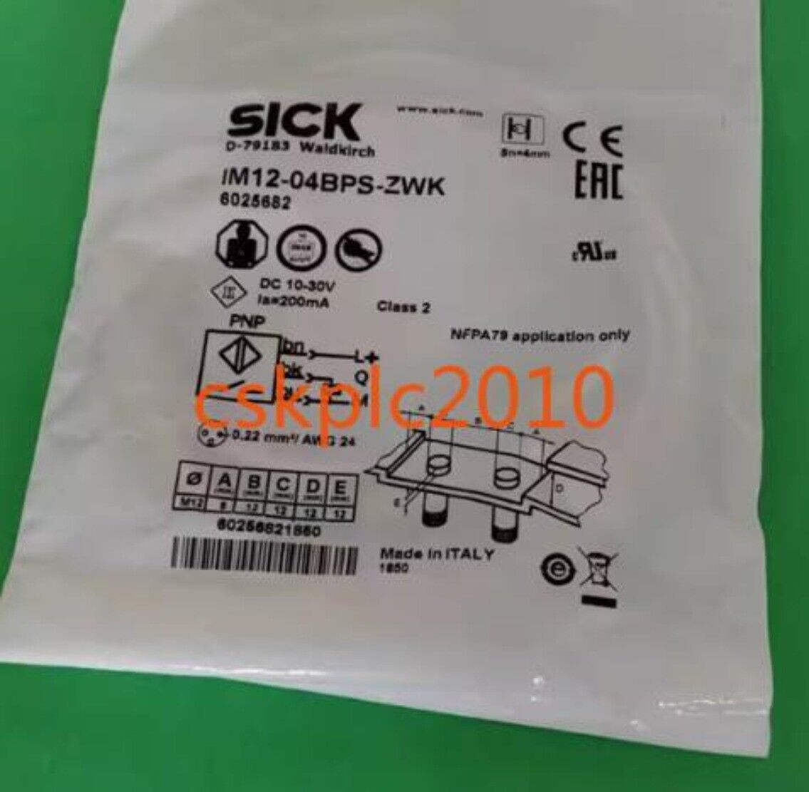 1PCS New original SICK sensor IM12-04BPS-ZWK 6025682 in stock